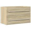 vidaXL Waschbeckenunterschrank Altholz-Optik 80x38,5x48 cm