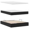 vidaXL Bett mit Stauraum und LED mit LED Schwarz 140 x 190 cm Samt