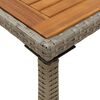 vidaXL Gartentisch mit Akazienholz-Platte Grau 115x54x74cm Poly Rattan