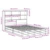 vidaXL Massivholzbett mit Regal ohne Matratze 140x190 cm Massivholz