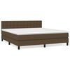 vidaXL Boxspringbett mit Matratze Dunkelbraun 180x200 cm Stoff