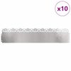 vidaXL Rasenkanten 10 pcs Silber 103 x 0,05 x 22 cm Edelstahl