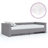 vidaXL Tagesbett mit Matratze USB Hellgrau Stoff 90x200 cm
