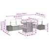 vidaXL Garten-Sofa-Set mit Speicher 7 pcs Beige Poly Rattan