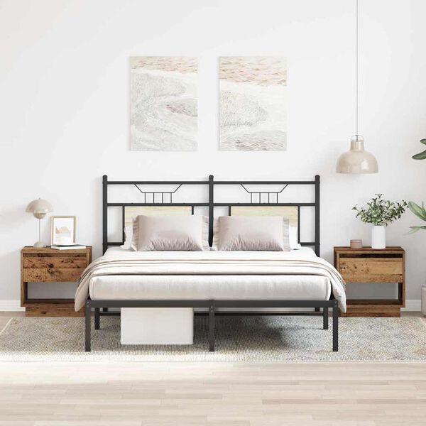 vidaXL Nachttisch 2 pcs Altholz 45 x 34 x 44 cm Holzwerkstoff