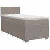 vidaXL Boxspringbett mit Matratze mit Kopfteil Taupe 90 x 200 cm Stoff