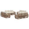 vidaXL Gartensofa-set 12 pcs Beige und Cremewei&szlig; Poly-Rattan