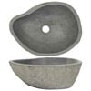 vidaXL Waschbecken Flussstein Oval (37-46)x(29-36) cm
