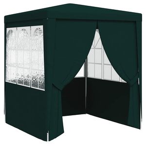 vidaXL Profi-Partyzelt mit Seitenw&auml;nden 2,5&times;2,5m Gr&uuml;n 90 g/m&sup2;
