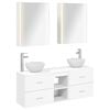 vidaXL Badezimmerschrank-Set 5 stk. Wei&szlig; Holzwerkstoff