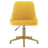 vidaXL Esszimmerst&uuml;hle 6 Stk. Drehbar Gelb Samt