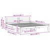 vidaXL Bettrahmen Wachsbraun 200 x 200 cm Massives Kiefernholz