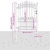vidaXL Zauntor Emmen mit Spikes Stahl 104 x 134,5 cm Gr&uuml;n