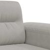 vidaXL 3-Sitzer-Sofa Hellgrau 180 cm Mikrofasergewebe