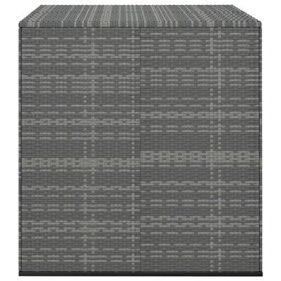 vidaXL Garten-Kissenbox PE Rattan 100x97,5x104 cm Grau