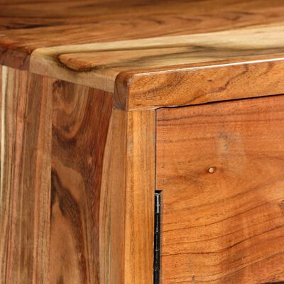 vidaXL Sideboard Massivholz mit geschnitzten Türen 160×40×75 cm