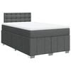 vidaXL Boxspringbett mit Matratze Dunkelgrau 120x190 cm Stoff