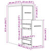 vidaXL Badschrank Schmal mit Rollen Altholz-Optik Holzwerkstoff