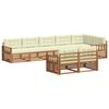 vidaXL Outdoor-Sofagarnitur mit Kissen 8 pcs Natur und Creme