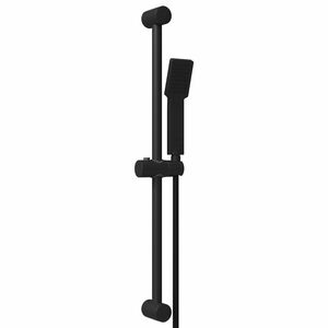 vidaXL Duschsystem-Set Schwarz 70 cm Edelstahl