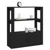 vidaXL Sideboard Schwarz 80x30x90 cm Holzwerkstoff