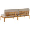 vidaXL Sofa Set mit Kissen Taupe 240 x 92 x 69 cm Massivholz Akazie