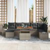vidaXL Garten-Sofa-Set mit Kissen 8 pcs Grau und Braun