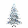 vidaXL K&uuml;nstlicher klappbarer Weihnachtsbaum Wei&szlig; 150 cm PVC und Stahl