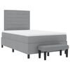 vidaXL Boxspringbett mit Matratze Hellgrau 120 x 200 cm Stoff