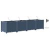 vidaXL Garten-Pflanzgef&auml;&szlig; 4 Stk. Grau 160 x 40 x 37,5 cm PP