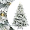 vidaXL K&uuml;nstlicher Weihnachtsbaum mit 300 LEDs Wei&szlig; 180 cm PE und PVC