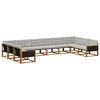 vidaXL Outdoor-Sofagarnitur 10 stk. Natur und Hellgrau