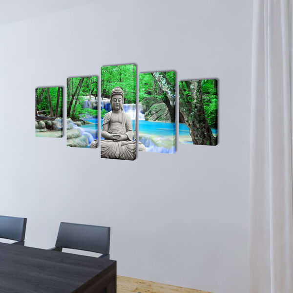 Bilder Dekoration Set Buddha 100 x 50 cm