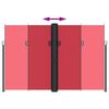 vidaXL Seitenmarkise Ausziehbar Rot 220x600 cm
