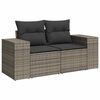 vidaXL Garten-Sofa-Set mit Kissen mit Speicher mit Kissen 8 pcs Grau