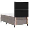 vidaXL Boxspringbett mit Matratze mit Kopfteil Taupe 80 x 200 cm Stoff
