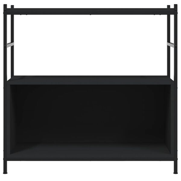vidaXL Bücherregal Schwarz 80x30x78,5 cm Holzwerkstoff und Eisen
