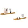 vidaXL Wandregal mit Regal 2 pcs Beige 60 x 9 x 3 cm Holzwerkstoff