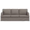 vidaXL Sofa Taupe Gesamtabmessungen: 201 x 80 x 85 cm (B x T x H) Samt