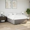 vidaXL Boxspringbett mit Matratze Taupe 140x190 cm Stoff
