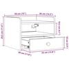 vidaXL Nachttisch Braun 38 x 36 x 29,5 cm Massivholz Kiefer
