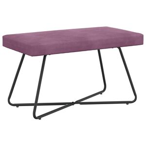 vidaXL Bank Lila 80 x 40 x 45 cm Samt