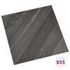 vidaXL PVC-Fliesen Selbstklebend 55 Stk. 5,11 m² Grau Gestreift