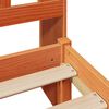 vidaXL Massivholzbett mit Regal ohne Matratze Wachsbraun 75x190 cm