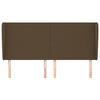 vidaXL Kopfteil mit Ohren Dunkelbraun 203x23x118/128 cm Stoff