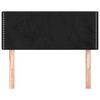 vidaXL Kopfteil Schwarz 90x5x78/88 cm Samt