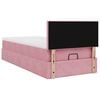 vidaXL Ottoman-Bett mit Matratze Rosa 80x200 cm Samt