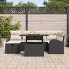 vidaXL Garten-Sofa-Set 7 pcs Schwarz Poly-Rattan