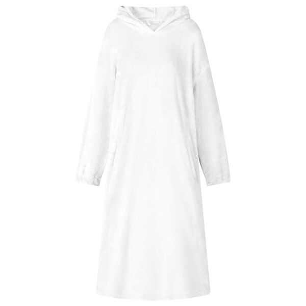 vidaXL Decken-Hoodie Wei&szlig; S Flanell