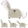 vidaXL Massagesessel mit Relaxfunktion, Kunstleder, Creme